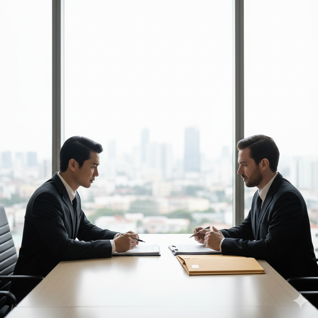 صورة محامي مصري متخصص يوضح الفروق القانونية ومخاطر المسؤولية في المنشأة الفردية لعميل يبحث عن تأسيس شركة.